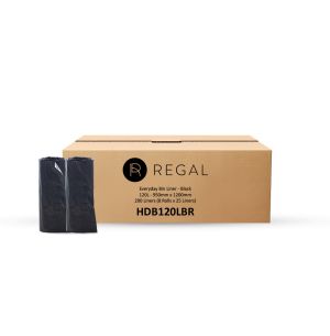 Regal Everyday 120L Bin Liner, Roll of 25 x 8 - Black