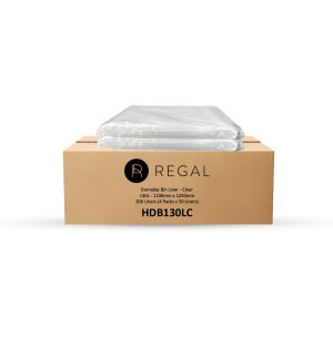 Regal Everyday 130L Bin Liner, Pack of 50 x 4 - Clear
