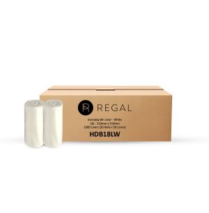 Regal Everyday 18L Bin Liner, Roll of 50 x 20 - White